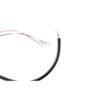 A Black Cord With Wire Ending on White Background