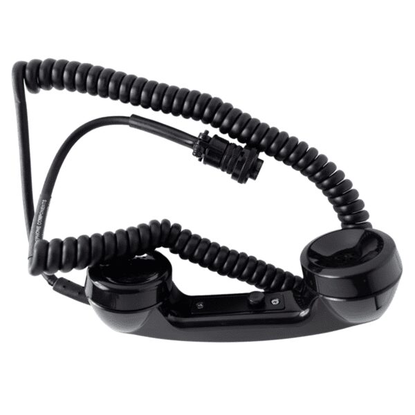 A Black Color Landline Headset With Cord